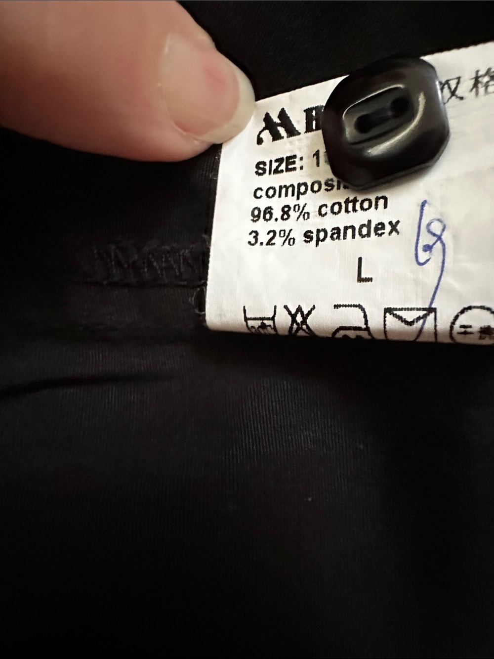 Crisp Vintage Cotton Sleeveless Button-Down Shirt in Black - Picture 4 of 4